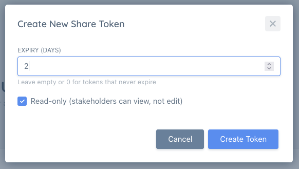 Create Share Link